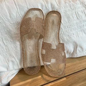 Steven Andrian Jeweled Jelly Sandal